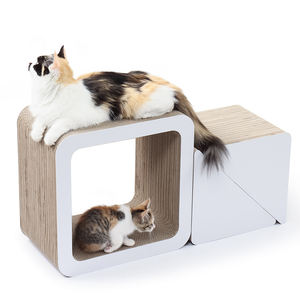 3-em-1 salão de recarga de arranhador de gato de papelão reversível para arranhar gatos - Product Image 2