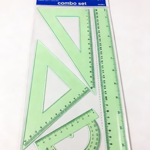 Juego de Papelería Estándar de 4 Piezas al por Mayor para Estudiantes, Regalo Promocional Único, Juego de Reglas para Material Escolar - Product Image 1