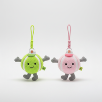 Porte-clés en peluche Balle de tennis Visage souriant Breloque de sac Mignon Kawaii Doux et câlin Vente en gros Personnalisé OEM ODM