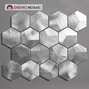 Tuile de 4mm en bande teintée 3D Types Crystal Raw Kitchens Wall Swimming Glass Mosaics Tile