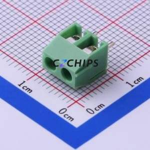 KF396-3.96-2P <b>Screw</b> Terminal <b>Block</b> Through hole Component (THT),P=3.96mm Connector 1x2P 3.96mm Green Through Hole - Product Image 1