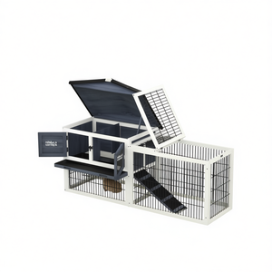 Cage à lapins d'extérieur en plastique multifonctionnelle pour animaux de compagnie de taille moyenne, toutes saisons, design moderne - Product Image 1