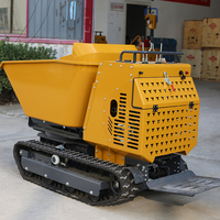 LIVRAISON GRATUITE Mini-dumper manuel à chenilles Transporteur de benne hydraulique diesel Mini-dumper multifonctionnel sur chenilles pour la maison