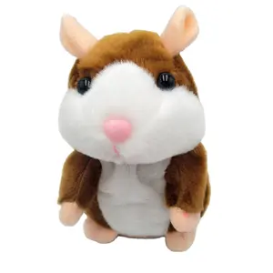 Cadeaux de festival mignon drôle enfants jouets souris électronique jouets en peluche parlant Nod Hamster répète ce que vous dites