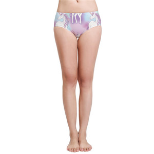 Personalizzato all'ingrosso <span class=keywords><strong>Super</strong></span> Soft Women <span class=keywords><strong>Sexy</strong></span> Hipster Underwear White Horse Print Kawaii Cute Push Up slip Lingerie perizoma per ragazze - Product Image 3