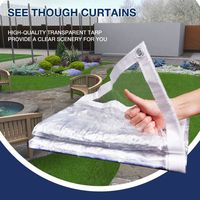 LIYUAN Grand rideau transparent Rideau en vinyle PVC marine transparent
