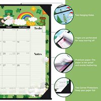 Calendrier mural imprimé personnalisé 2025 A2 A3 A4 avec liste de choses à faire 13 pages calendrier de bureau extra large carton matériel personnalisé