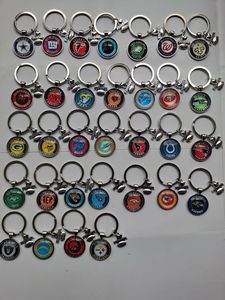 Professionnel Rugby League Motif Porte-clés Verre Dôme <span class=keywords><strong>Cabochon</strong></span> Porte-clés Sac De Voiture Porte-clés Anneau Titulaire Charmes Bijoux Cadeaux - Product Image 6