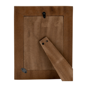 Cornice decorativa rettangolare per foto 5x7 pollici con bordo esagonale in legno per decorazioni da tavolo, mensola, soggiorno - Product Image 5