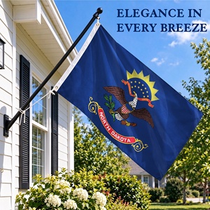 Envío Rápido, Bandera del Estado de Dakota del Norte de los Estados Unidos, 3x5 Pies, Bordada y Cosida, Nailon Oxford 210D, Borde Reforzado, Ojales de Latón - Product Image 6