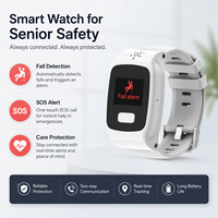 Reloj Inteligente 4G GPS para Cuidado de Personas Mayores con Rastreo de Ubicación en Tiempo Real, Detección de Caídas, Monitor y Llamada con un Toque