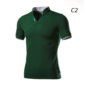 Summer Wine <strong>Red</strong> Polo <strong>Shirt</strong> Short Sleeve Solid Color Simple Business Golf Fashion Elastic Spot <strong>Men</strong> Short Sleeve <strong>Shirt</strong> 269 - Product Image 3