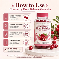 Gummies Probiotiques pour la Santé Urinaire et l'Équilibre du pH, Soutien Intestinal pour Femmes, 60 Gummies (2 par Jour), OEM ODM HALAL