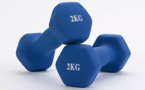 أثقال دمبل صغيرة من الحديد الزهر بشعار مخصص، أوزان 1 كجم 2 كجم 3 كجم للتدريب واللياقة البدنية مغطاة بالنيوبرين - Product Image 4