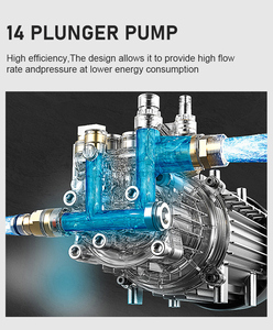 เครื่องฉีดน้ำแรงดันสูง 220V 2000W รุ่นใหม่ 2900Psi 200Bar ปรับแรงดันได้ พร้อมสายฉีดน้ำแบบม้วนเก็บได้ กำลังไฟ 2.0KW - Product Image 4