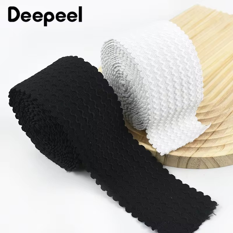 Deepeel EB020 4/5/6/7 см волнистая нейлоновая широкая резинка для одежды резиновый пояс для одежды эластичная лента для одежды Швейные аксессуары