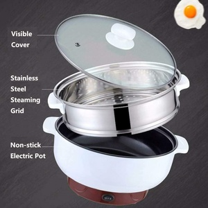 In the Trend Home Electric Skillet 2.4L Stainless Steel Tempered Glass Lid 1000W Auto <b>Thermostat</b> Temperature <b>Control</b> Portable - Product Image 3