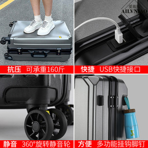 Large Capacity Carry On <b>Suitcase</b> 26 Inch Trolley Case With Universal <b>Wheels</b> And Combination Lock For Business Travel - Product Image 3