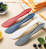 Outil de cuisson en plastique de qualité alimentaire antiadhésif coloré confiture propagation spatule gâteau crème beurre pot de mélange spatules grattoir