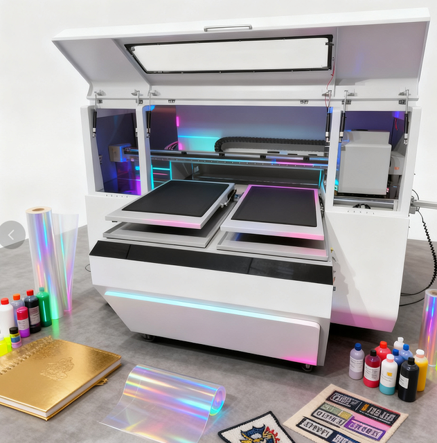 Dual Station 3D DTG Printer with I3200 Print Head Fast Speed Adjustable Height WiFi & for Connectivity
