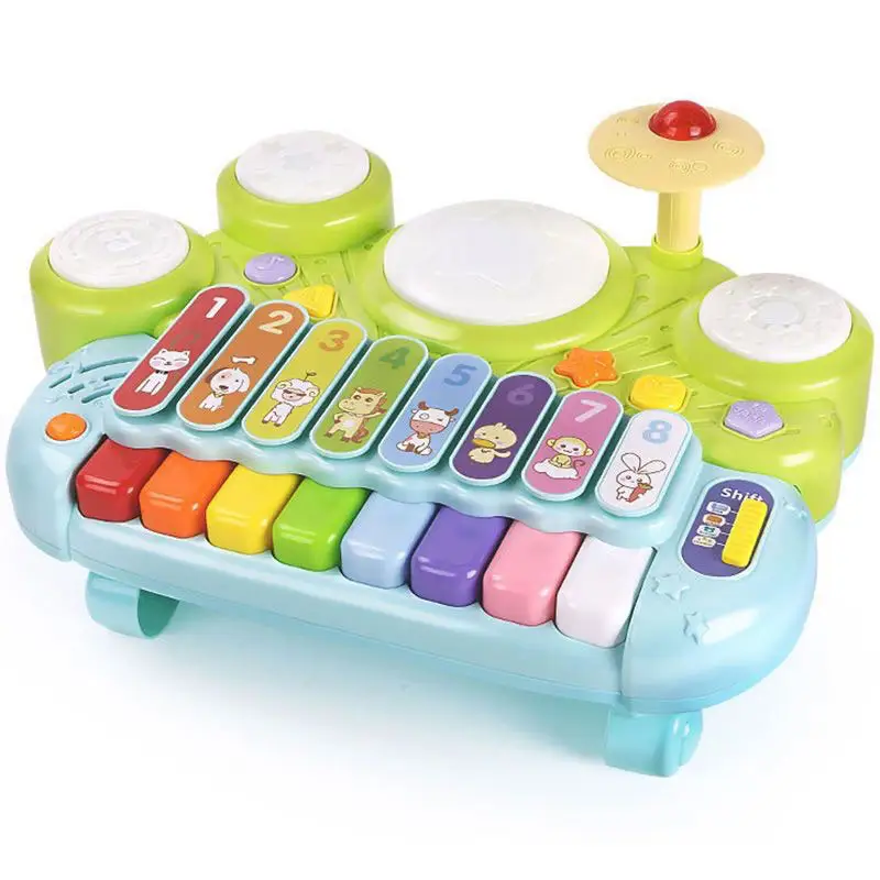 Elektronische Xylofoon Spel Drummuziek Speelgoed 1-3 Jaar Baby Vroege Educatie Puzzel Hameren Beukende Kinderen Hand Spelen Speelgoed