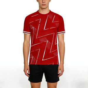 Camiseta Deportiva Personalizada de Manga Corta, Transpirable, de Secado Rápido, de Poliéster Elástico, para Verano, para Correr, Fitness y Deportes Casuales - Product Image 6