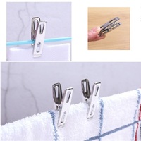 Pinces à linge en acier inoxydable durables, épingles à couette, pinces à linge plates à ressort, pinces à pantalons, résistantes à la rouille, pour le linge