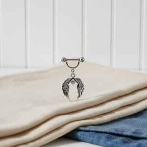 Joyería para Pezones con Diseño de <span class=keywords><strong>Alas</strong></span> 2026, Anillos para Pezones de Acero Inoxidable, <span class=keywords><strong>Piercing</strong></span>, Joyería Corporal de Moda para Mujeres y Hombres - Product Image 4
