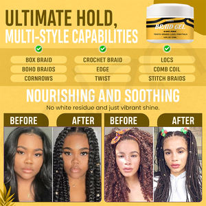 72h Lasting Oalen Private Label Strong Hold Watermelon Twist <strong>Braid</strong> Gel for Braiding and Locs - Product Image 4