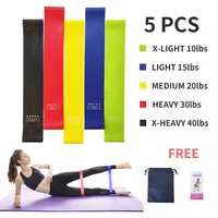 Bandes de résistance en TPE BOGA Friendly pour l'entraînement en force, 5-30 lb, avec sac de transport, durables