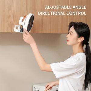 Inclinaison réglable oscillant petit ventilateur de refroidissement à air en plastique RV mural pour voiture salle de bain cuisine ventilateur d'angle télécommandé - Product Image 6