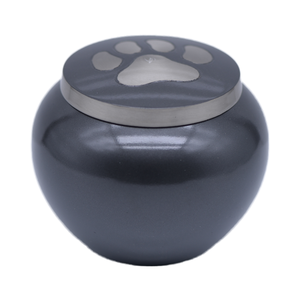 Urnes funéraires en aluminium de qualité supérieure Petdom, design personnalisé avec patte grise, pour cendres d'animaux, stockage de cendres humaines de haute qualité - Product Image 1