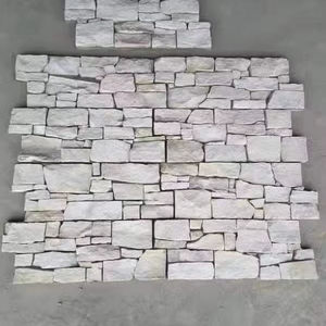 Briques de <span class=keywords><strong>parement</strong></span> en <span class=keywords><strong>pierre</strong></span> culturelle de ciment naturel de style moderne de taille personnalisée ardoise beige érosion antiacide pour hôtel extérieur fendu - Product Image 1