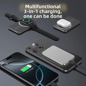 แบตเตอรี่สำรองแม่เหล็กไร้สาย 10000mAh 20W PD USB-C บางเฉียบ ผลิตจากอลูมิเนียมอัลลอย ชาร์จเร็<span class=keywords><strong>ว</strong></span> ใช้งานร่<span class=keywords><strong>ว</strong></span>มกับ iPhone 12-16 Series - Product Image 3