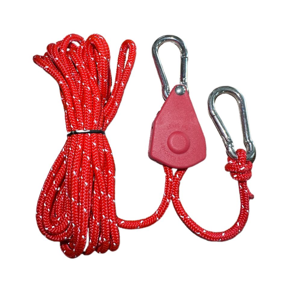 Adjustable Ratchet Pulley Nylon Camping Rope Guy Line Tensioner For Secure Tent Guide Tie-down Camping Gear