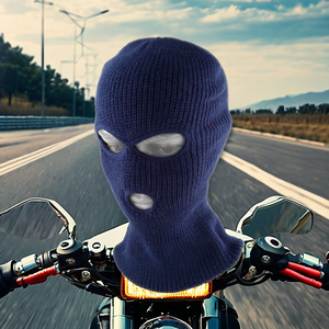Ngoài Trời Giá Rẻ Dệt Kim Balaclava Hat Ba 3 Lỗ Trượt Tuyết Maskss Beanie Với Biểu Tượng Tùy Chỉnh Trượt Tuyết Hat Balaclava Unisex Người Lớn Trẻ Em - Product Image 3
