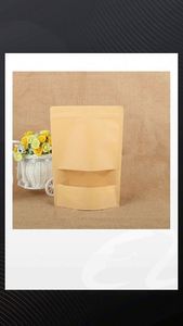 Bolsa de Papel Kraft Reciclable Personalizada al por Mayor con Cierre Zip y Ventana Transparente, Logotipo y Color Personalizados para Alimentos y Snacks - Product Image 2