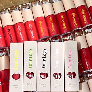 Brillant à lèvres avec logo personnalisé Rouge à lèvres liquide longue durée végétalien Vente en gros Brillant à lèvres scintillant biologique de marque privée - Product Image 3