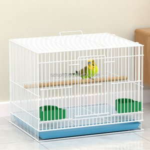 Gabbia per pappagalli in ferro battuto Flight Bird gabbia per pappagalli piccola con Base in plastica con vassoio rimovibile - Product Image 1
