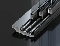 Porte et fenêtres coulissantes en aluminium au design moderne, cadre en alliage d'aluminium avec mécanismes de fenêtre coulissante