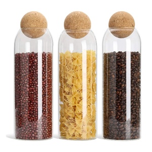 Bán Trực Tiếp Từ Nhà Máy Lọ Thủy Tinh Đựng Thực Phẩm Hộp Thủy Tinh Borosilicate Cao Để Đựng Đồ Nhà Bếp Lọ Thủy Tinh Có Nắp Bần - Product Image 2