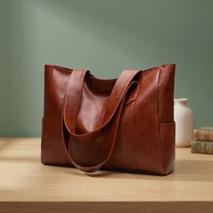 Sac à main décontracté pour femme en cuir véritable, étanche, durable, grande capacité, avec fermeture éclair, écologique, idéal pour les soirées et le shopping - Product Image 3