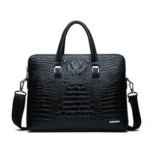 Maletín de Negocios para Hombre con Patrón de Cocodrilo, Bolso de Hombro de Moda para Hombre, Bolso Mensajero para Portátil - Product Image 3