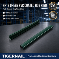 Clips à anneaux en PVC vert HR17, prix usine, pour clôtures en filet pour oiseaux, cages à volailles et supports de plantes