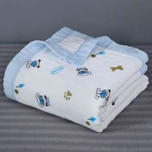 110*110 cm Normal Density 100% Wrap Cover Infant 6 Layers Cotton Printed Gauze <b>Baby</b> <b>Muslin</b> Swaddle Blankets - Product Image 6