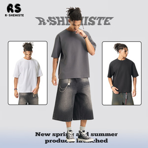 Camiseta de Manga Corta de Algodón 230G, Estilo Vintage, para Hombre y Mujer, Transpirable, Holgada, que Absorbe la Humedad, de RS Menswear <span class=keywords><strong>U</strong></span> Family - Product Image 4