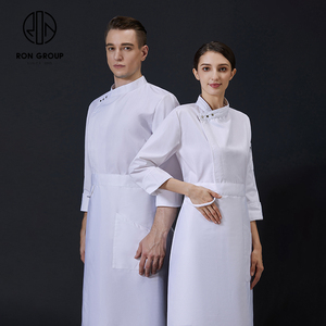Veste <span class=keywords><strong>de</strong></span> <span class=keywords><strong>chef</strong></span> à manches longues respirante avec impression <span class=keywords><strong>de</strong></span> logo personnalisé, pour restaurant, cuisine, boulangerie, barista, vêtements <span class=keywords><strong>de</strong></span> cuisine, uniforme - Product Image 3