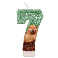 Bougie d'anniversaire numérique en cire de paraffine faite à la main, motif Capybara de dessin animé, pour décoration de gâteau, fête, anniversaire, premier anniversaire, chiffres 0-9, pour l'international