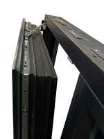 Fenêtres à battants inclinables en aluminium-bois, certifiées CSA, norme nord-américaine, pour maison passive, avec verre trempé pour salle de bain, par Penjoy