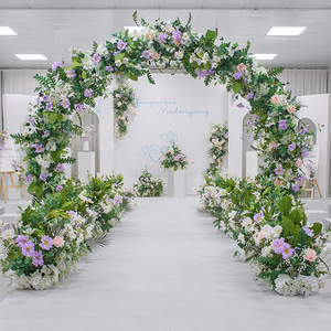 Centro de mesa floral para bodas, decoración para fiestas de cumpleaños, hortensias, paniculata, camino de mesa, decoración de arco para iglesia - Product Image 1
